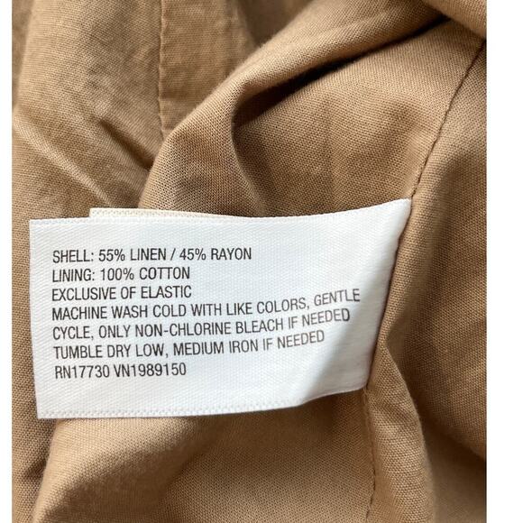 Universal Threads Womens 2X Beige Pockets Linen Blend Skirt Coastal Cool - Picture 3 of 7